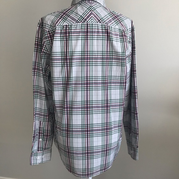 ESPRIT Green Pink Plaid Button Down Shirt, Esprit Shirt, Plaid Shirt, M - Picture 3 of 11